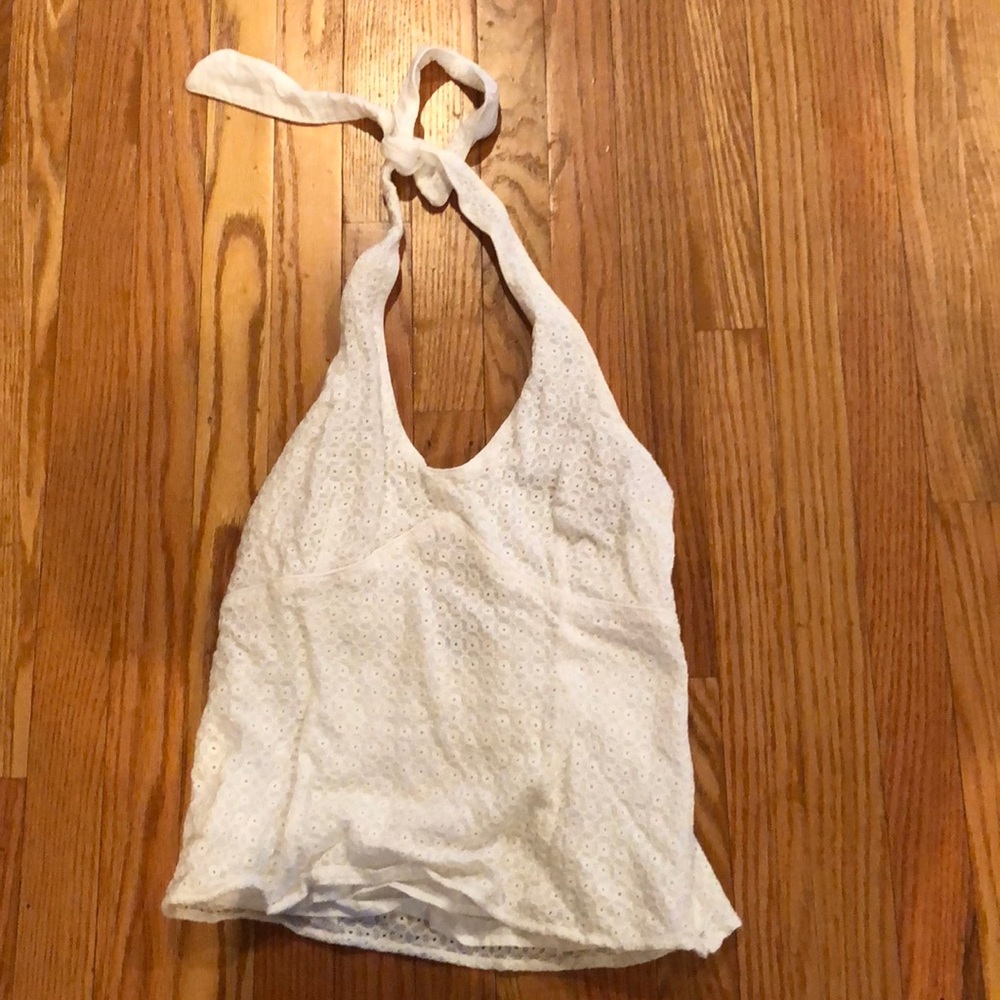 White halter top